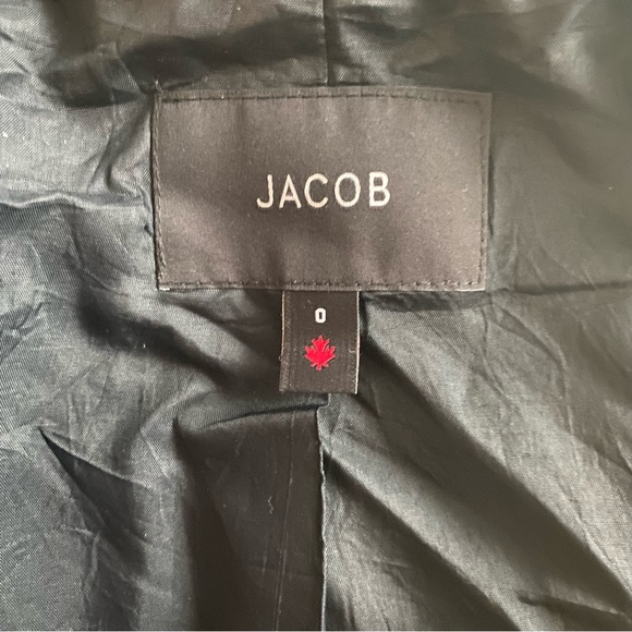 Jacob Dark Grey Blazer with Pin Stripes Size 0 - Picture 3 of 7